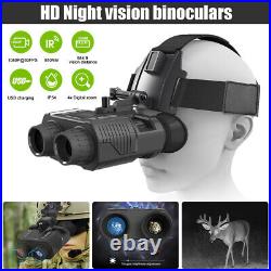 1080P 3D NV8000 Night Vision Binoculars Goggles Head Mount Infrared Night Vision