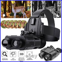 1080P 3D NV8000 Night Vision Binoculars Goggles Head Mount Infrared Night Vision