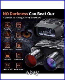 1080P Digital Night Vision Goggles with 32GB Memory For Total Darkness Surveil