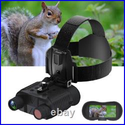 1080P Night Vision Binoculars Helmet Goggles 8X Zoom Head Mount Infrared Hunting