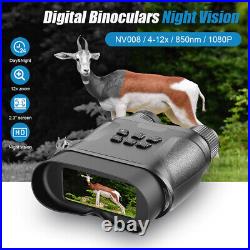 12X Zoomable Digital Binoculars Night Vision Goggles Infrared with 2.3 Screen