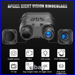 12x Zoomable HD Video Digital Binoculars Night Vision Infrared Hunting Goggles