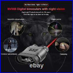 12x Zoomable HD Video Digital Binoculars Night Vision Infrared Hunting Goggles