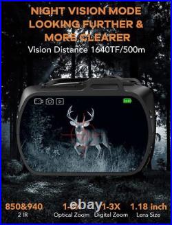 2 in 1 Night Vision Binoculars Monocular 2 IR 1-24X Zoom Night Vision Goggles
