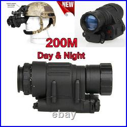 200M Infrared Waterproof 2X Monocular Helmet Night Vision Goggles Day & Night