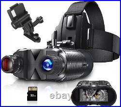 2024 Enhanced Night Vision Goggles with Head Strap Rechargeable Infrared Binocu