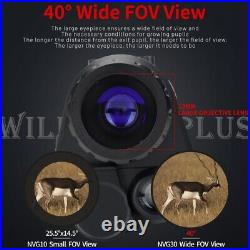 2NVG30 Night Vision Goggles Wide View 40° 940nm IR WiFi Binocular+Metal Bracket