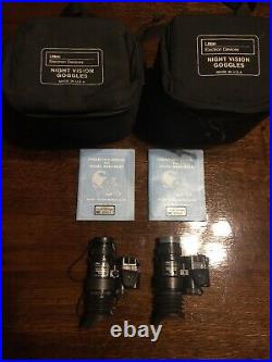 2x Litton PVS18 Night Vision Monoculars M983 Dual NVG