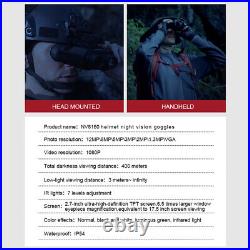 32GB Night Vision Goggles Head Mounted Binoculars 8X Zoom 1080P Infrared Hunting