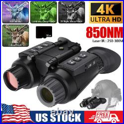 3D 1080P 4K IR Night Vision Binoculars Infrared Head Mounted Goggles NV8300