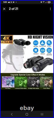 3D 1080P 4K Night Vision Binoculars Infrared Head Mounted Goggles NV8300 /NV8000