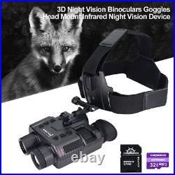3D 1080P NV8000 Night Vision Binoculars Goggles Head Mount Infrared Night Vision