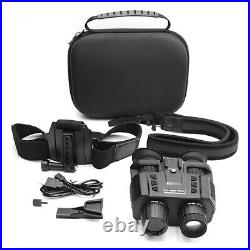 3D 1080P Night Vision Binoculars Goggles Head Mount Infrared NV8000 With TF Card