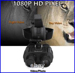 3D 1080P Night Vision Binoculars Goggles Head Mount Infrared Night Vision NV8000