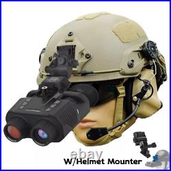 3D 1080P Night Vision Binoculars Goggles Head Mounter Infrared NV8000 With TF CARD