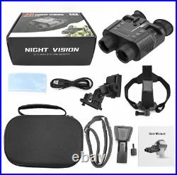 3D 1080P Night Vision Binoculars Goggles Head Mounter Infrared NV8000 With TF CARD