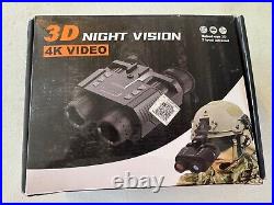 3D 4k Video Night Vision Binoculars Goggles Head Mount Infrared Night Vision