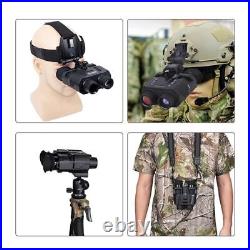 3D/8X Night Vision Goggles Head Mounted Binoculars Infrared Outdoor Hunting US