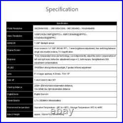 3D/8X Night Vision Goggles Head Mounted Binoculars Infrared Outdoor Hunting US