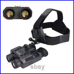 3D/8X Night Vision Goggles Head Mounted Binoculars Infrared Outdoor Hunting US