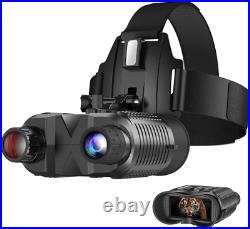 3D 8X Night Vision Goggles Head Mounted Binoculars Infrared Outdoor for Hunting