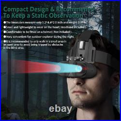 3D 8X Night Vision Goggles Head Mounted Binoculars Infrared Outdoor for Hunting