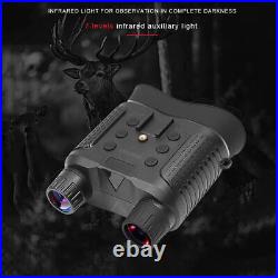 3D/8X Zoom Night Vision Goggles Head Mounted Binoculars Infrared Outdoor Hunting