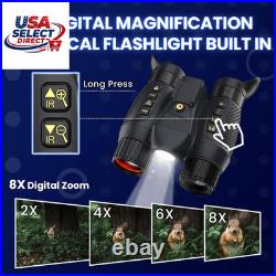 3D Night Vision Goggles with 8X Zoom and Infrared Lighting