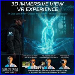 3D VR Night Vision Goggles Rechargeable Head Mounted Binoculars, Built-in Giant