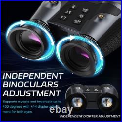 3D VR Night Vision Goggles Rechargeable Head Mounted Binoculars, Built-in Giant