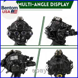 4 in 1 Tactical Helmet with Headset Cover NVG Mount Airsoft Cosplay Gear 4 in 1 Tactical Helmet with Headset Cover NVG Mount Airsoft Cosplay Gear