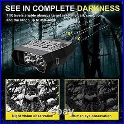 400M Night Vision Binoculars for Hunting 100% Darkness Digital Infrared Goggles