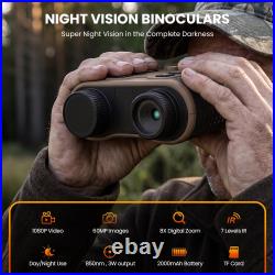 4K 3D Head Mounted Night Vision Goggles Rechargeable Hands Free IR NV Binoculars 4K 3D Head Mounted Night Vision Goggles Rechargeable Hands Free IR NV Binoculars
