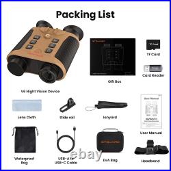 4K 3D Head Mounted Night Vision Goggles Rechargeable Hands Free IR NV Binoculars 4K 3D Head Mounted Night Vision Goggles Rechargeable Hands Free IR NV Binoculars