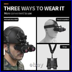 4K 3D VR Night Vision Goggles Binoculars 6X Zoom Digital IR Head Mounted Sight