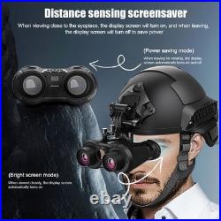 4K 3D VR Night Vision Goggles Binoculars 6X Zoom Digital IR Head Mounted Sight