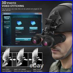 4K 3D VR Night Vision Goggles Binoculars 6X Zoom Digital IR Head Mounted Sight