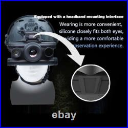 4K 40MP 8X Digital IR Night Vision Goggles Binoculars Head Mounted Hunting
