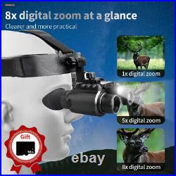 4K 8x Zoom Infrared Night Vision Binoculars Goggles 1.4-In HD Screen Z9158