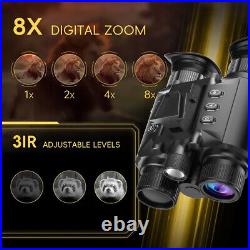 4K 8x Zoom Infrared Night Vision Binoculars Goggles 1.4-In HD Screen Z9158