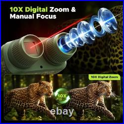 4K Digital Night Vision Goggles 10X Zoom, 48MP Clarity