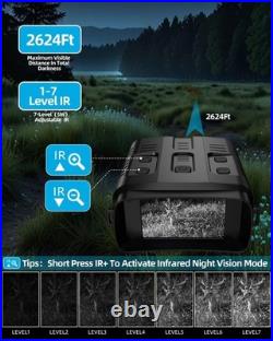 4K HD Night Vision Goggles, 3 LCD, and 4000mAh Battery for Night Adventures