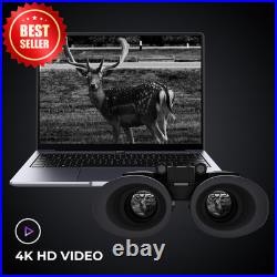 4K Head Mount Night Vision Goggles Binocular 8X Zoom IR Focus Hunting US