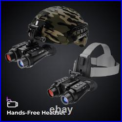 4K Head-Mounted Night Vision Goggles & Binoculars Infrared NVG with 4 Color Vi