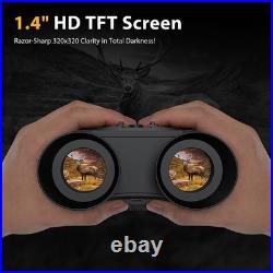 4K Head Mounted Night Vision Goggles Rechargeable Hands Free IR Binoculars withLRF