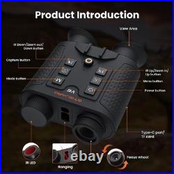 4K Head Mounted Night Vision Goggles Rechargeable Hands Free IR Binoculars withLRF