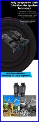 4K Infrared Night Vision Binocular Helmet 3D Goggles Adjustable IPD Outdoor