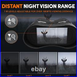 4K Infrared Night Vision Goggles with 32GB Card & 4000mAh Rechargeable Battery