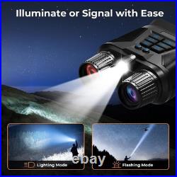 4K Night Vision Binoculars, 40MP Infrared Night Vision Goggles, 8X Zoom, 3 HD