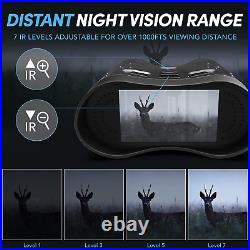4K Night Vision Binoculars Rechargeable Night Vision Goggles, 3.2'' Digital In